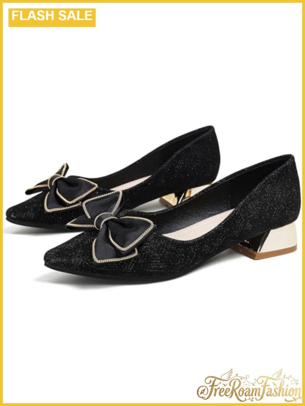 Women's Low Block Chunky Heels Pointed Toe Slip On Comfort Dress Pumps